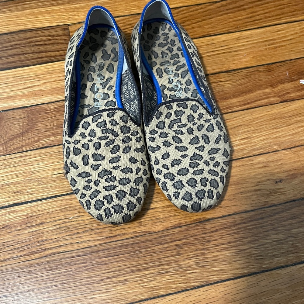 Rothy’s cheetah print loafers